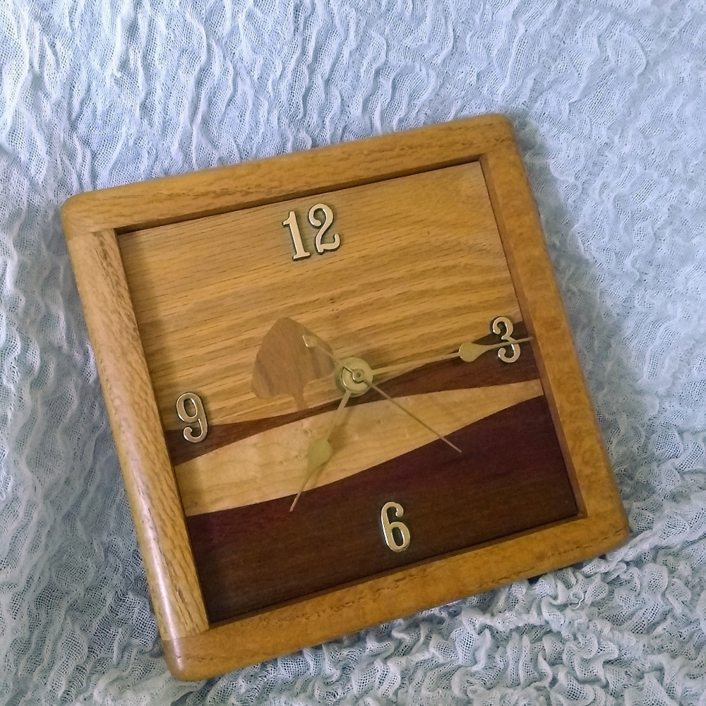 Handmade wooden clock